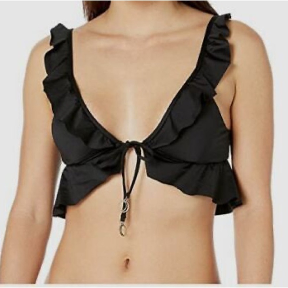 So Luna “Under the Sun” Black bikini top with gold accents. - Picture 1 of 7